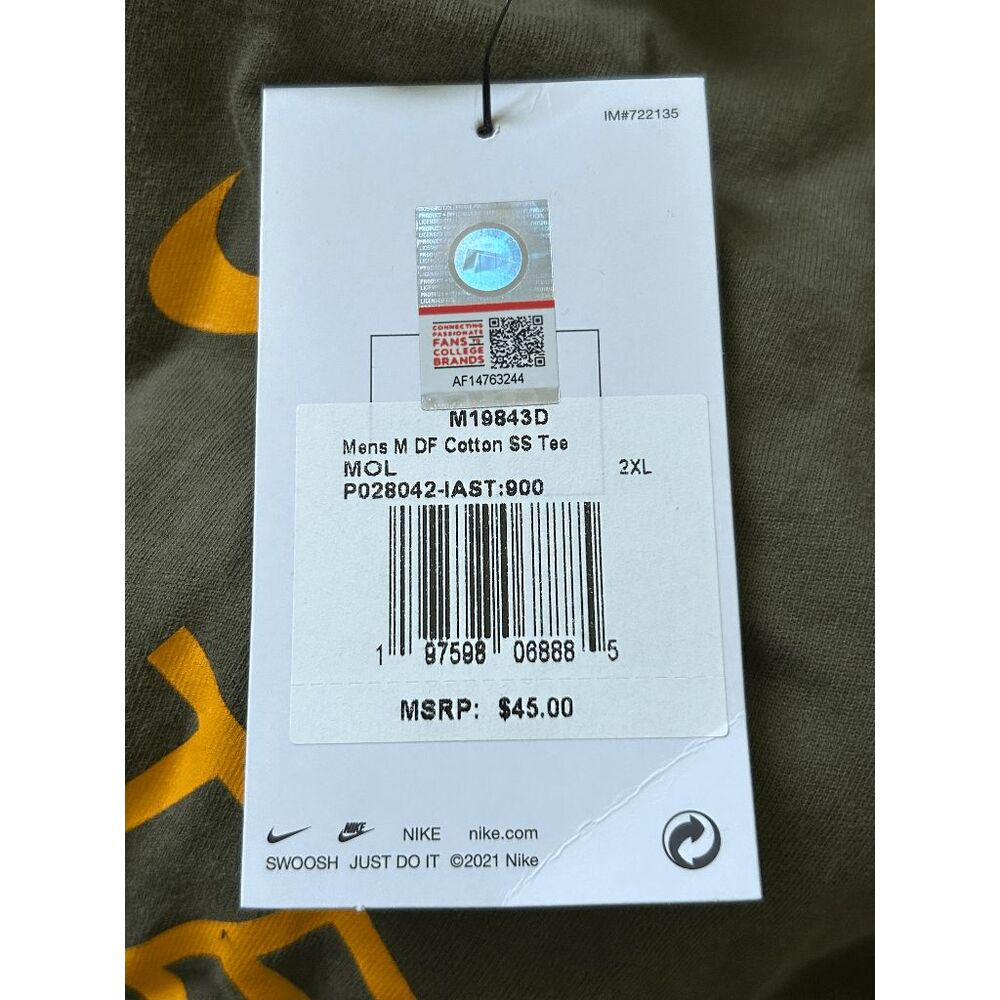 Nike Men's Olive Iowa State Cyclones Military Appreciation Performance T-Shirt X - Picture 7 of 7